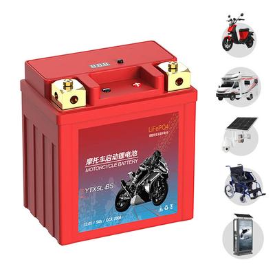 Motosiklet Aküsü LiFePO4 Scooter Marş 12.8V 5Ah 7Ah 9Ah CCA 200A-400A Dahili BMS Lityum Akü Voltaj Koruması ATV