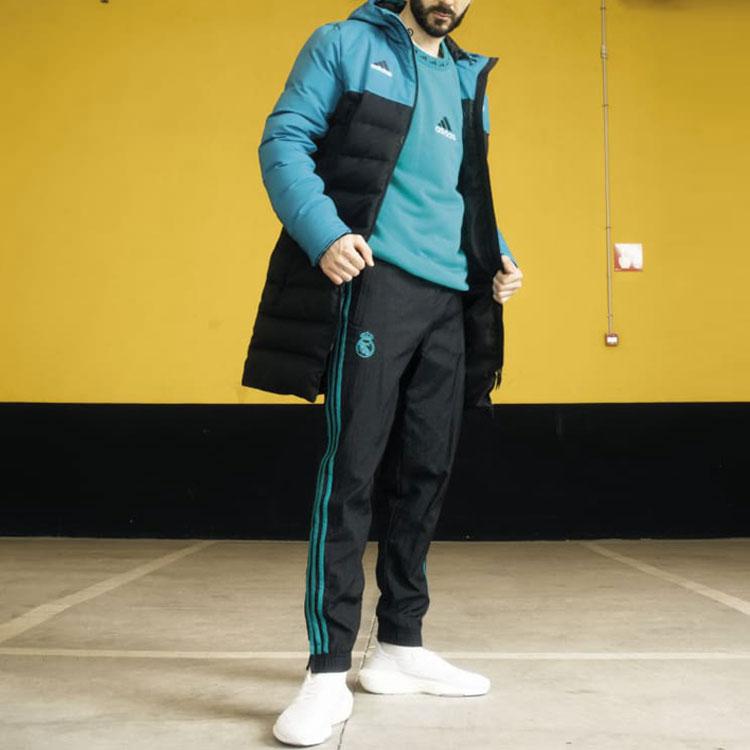 adidas Real Madrid Icon Woven Pants Black Blast Emerald GR4250