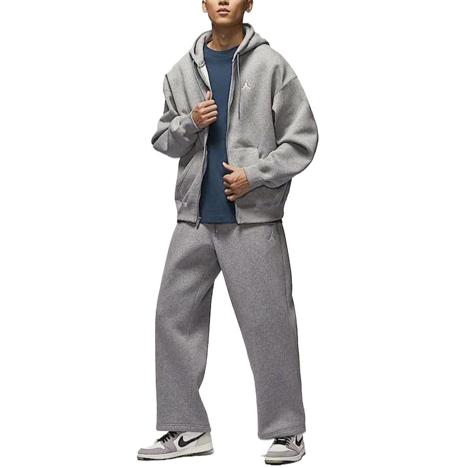 New Jordan Brooklyn Fleece SS25 Sweatshirt Men's Carbon Gray/Sail White IB7232-091