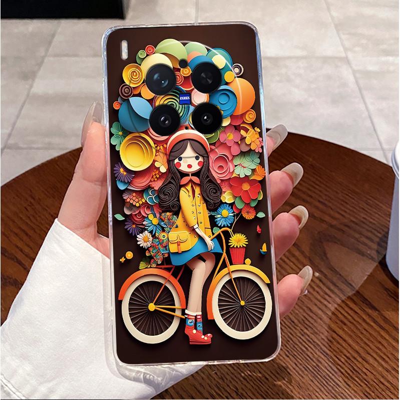 Green Fluffy Cartoon Rabbit Pattern Phone Case For Vivo X300 Pro Transparent TPU Soft Cover Shockproof Couple Protective Shell