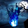 Round Floating Fireball Lamp Flexible Halloween Decoration Glowing Flame Prop  Birthday