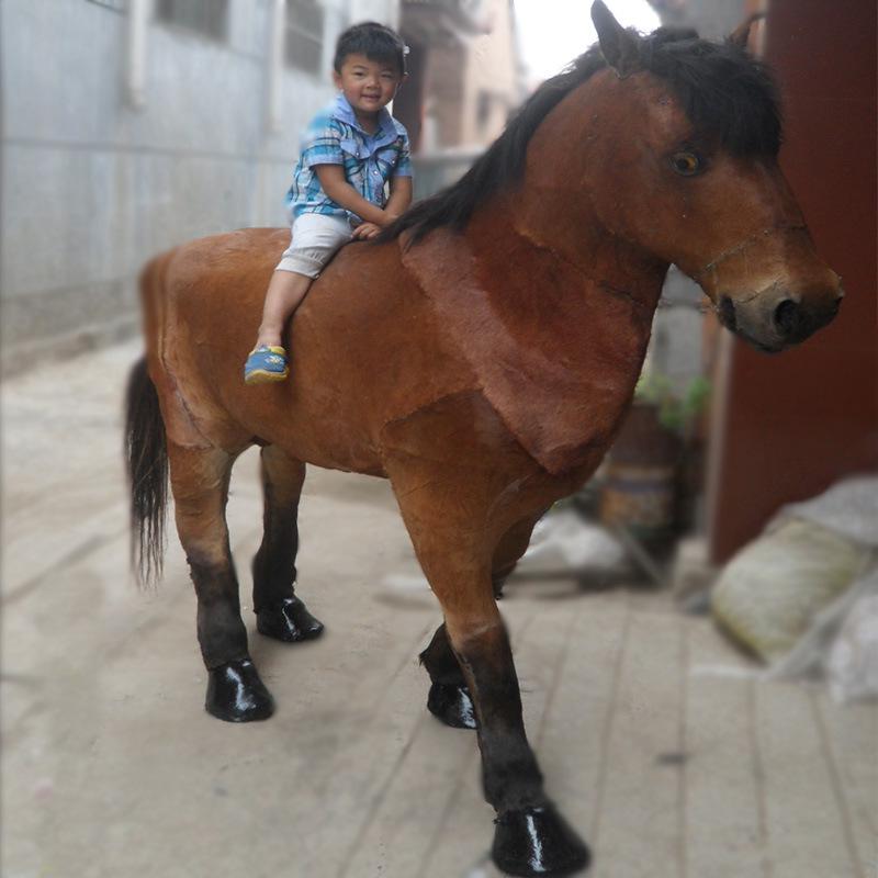 Akhal-Teke War Horse Genuine Leather Model for Exhibitions