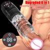 Penispumper Sexleketøy for menn Sexleketøy for menn med oppgraderinger 6 vakuumpumper 7 roterende 7 sugende 7 slikkepocket fitte LCD-skjermpumper og forstørrere
