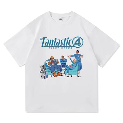 Tricoul Fantastic Four First Steps Film 2025 Îmbrăcăminte Bărbați Harajuku Unisex Calitate Superioară Topuri Cadouri Tricouri Grafice