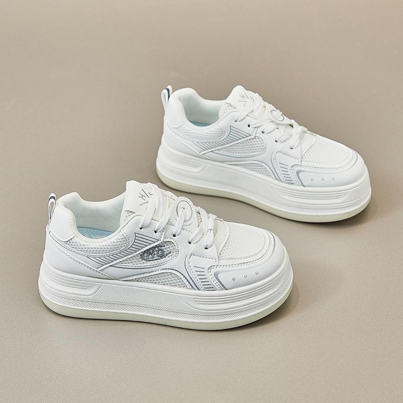 

Женские летние повседневные кроссовки на платформе с дышащей сеткой, удобные нескользящие кроссовки на шнуровке для женщин, массивные теннисные кроссовки 40 бежевый