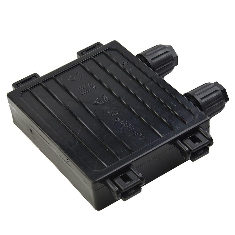 1 Stück 50W-120W 6A Solarklemmkasten Elektrisches Prüfwerkzeug IP65 Wasserdicht PV-Modulkasten für 6,5A Solarpanel Schwarz