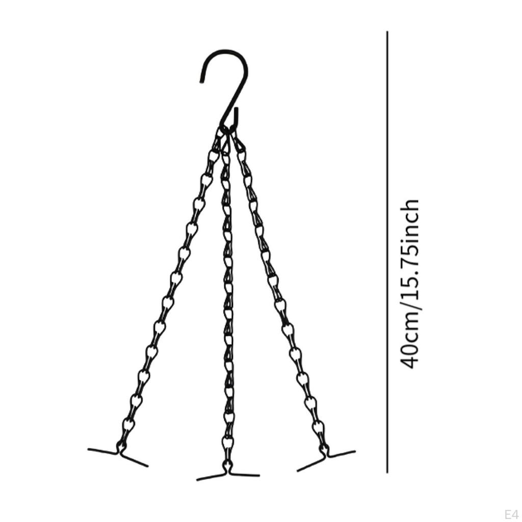 3 Lead Chain for Flower Pot with Hooks Hanging and Bird Cages