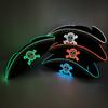 Lighting Up LED Pirate Hat Adult Pirate Hat Halloween Pirate Costume for Men Women Teens Halloween Masquerade Cosplay