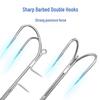 Tianya Luminous Ribbonfish Double Hook Sea Fishing Rig - Deep Sea Special Lure with Iron Plate and Lead Head Hook