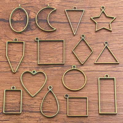 10Pcs DIY Jewelry Accessories Moon Round Love Pendant