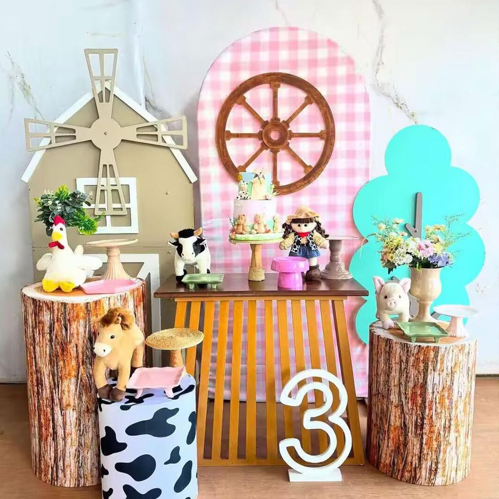 6.56ft Pink Stretchy Arch Backdrop Stand Covers, Photography Background Stand Covers for Wedding Birthday Baby Shower Party