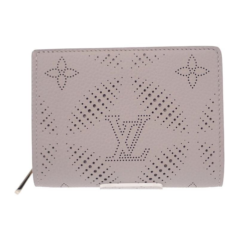 Louis Vuitton M13470 Bifold Wallet Bloom Grey/pink Monogram Mahina Women