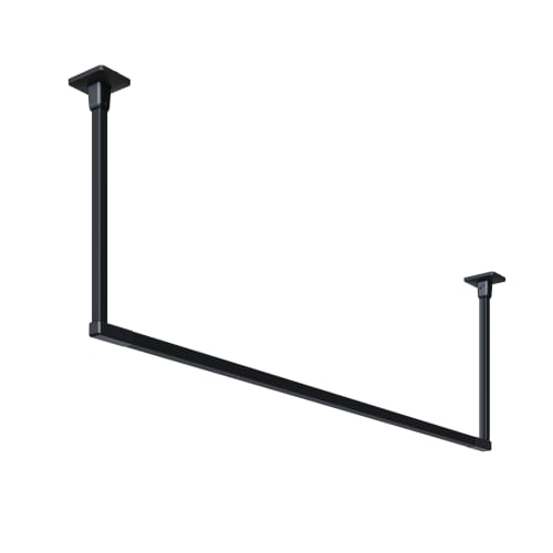 Kawaguchi Giken Hosclean Indoor Clothes Drying Rack, BAR Type, BAR1-4513-BK, Black