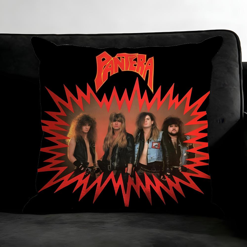 P-Pantera Music Band Cushion Cover Pillowcase Ultra Soft Skin Friendly Fabric Cloud Like Comfort & Concealed Zipper