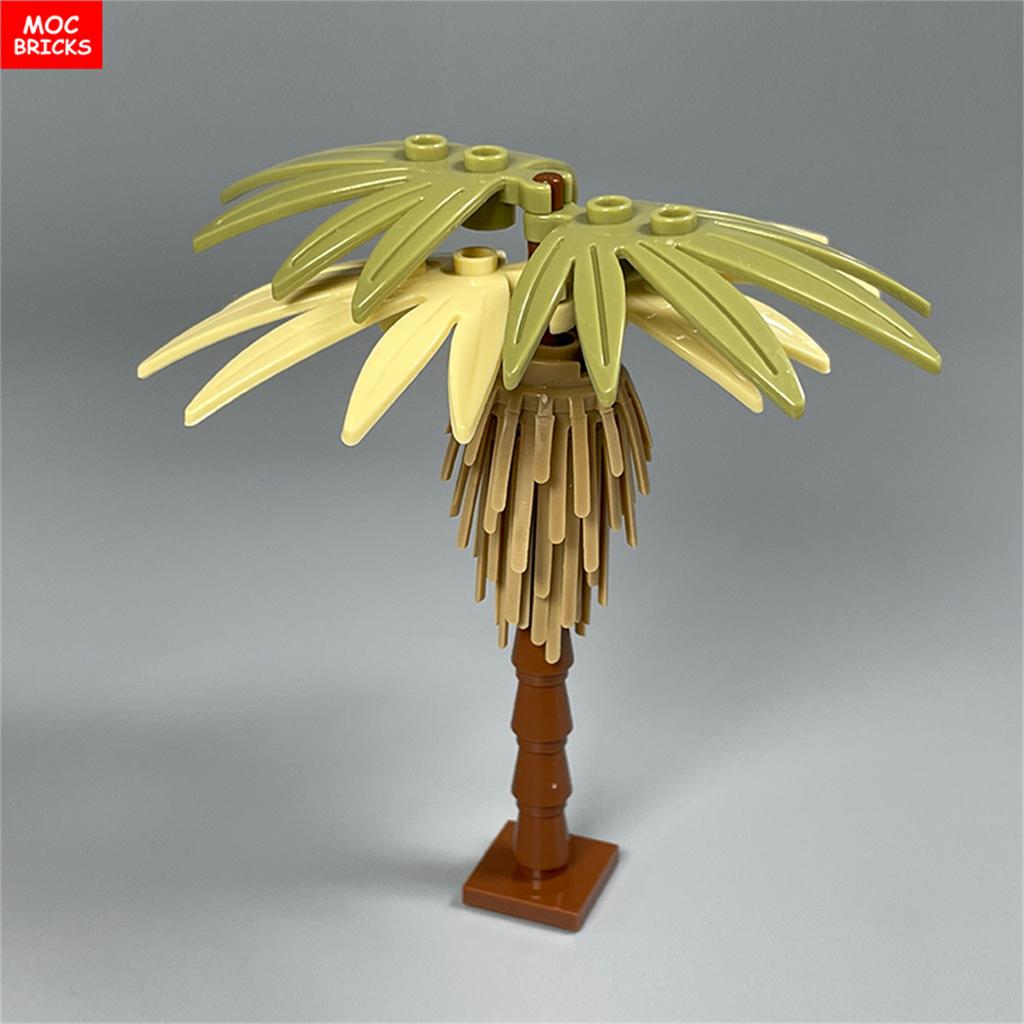 MOC Bricks Green Tree Series Construction Building Blocks Plant City Garden Street Lake View Park Jungle Christmas Toys For Kids