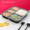 Disposable 5-Compartment Food Containers with Lids