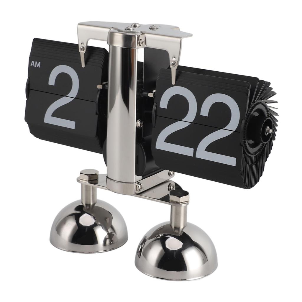 Retro Digital Nedfällbar Klocka Nedfällbar Bordsklocka Mekanisk Batteridriven Hemkontorsdekor 2 Ben