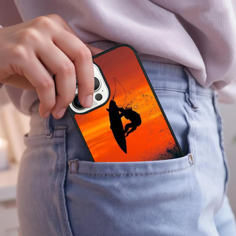 Surfer Surf Hang Loose Shaka Phone Case For iPhone 17 Air 15 16e 14 13 Pro Max Coque 12 11 Pro Max PLUS cover