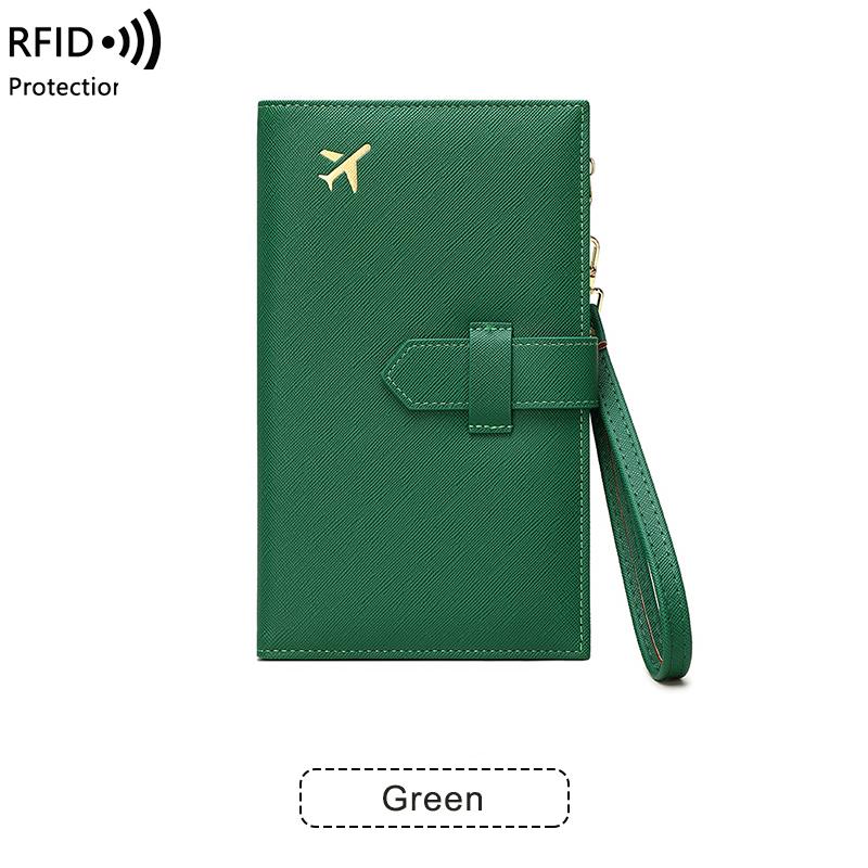

Модная обложка для паспорта из искусственной кожи с рисунком самолета RFID для женщин и мужчин, многофункциональный кошелек для удостоверения личности и кредитных карт