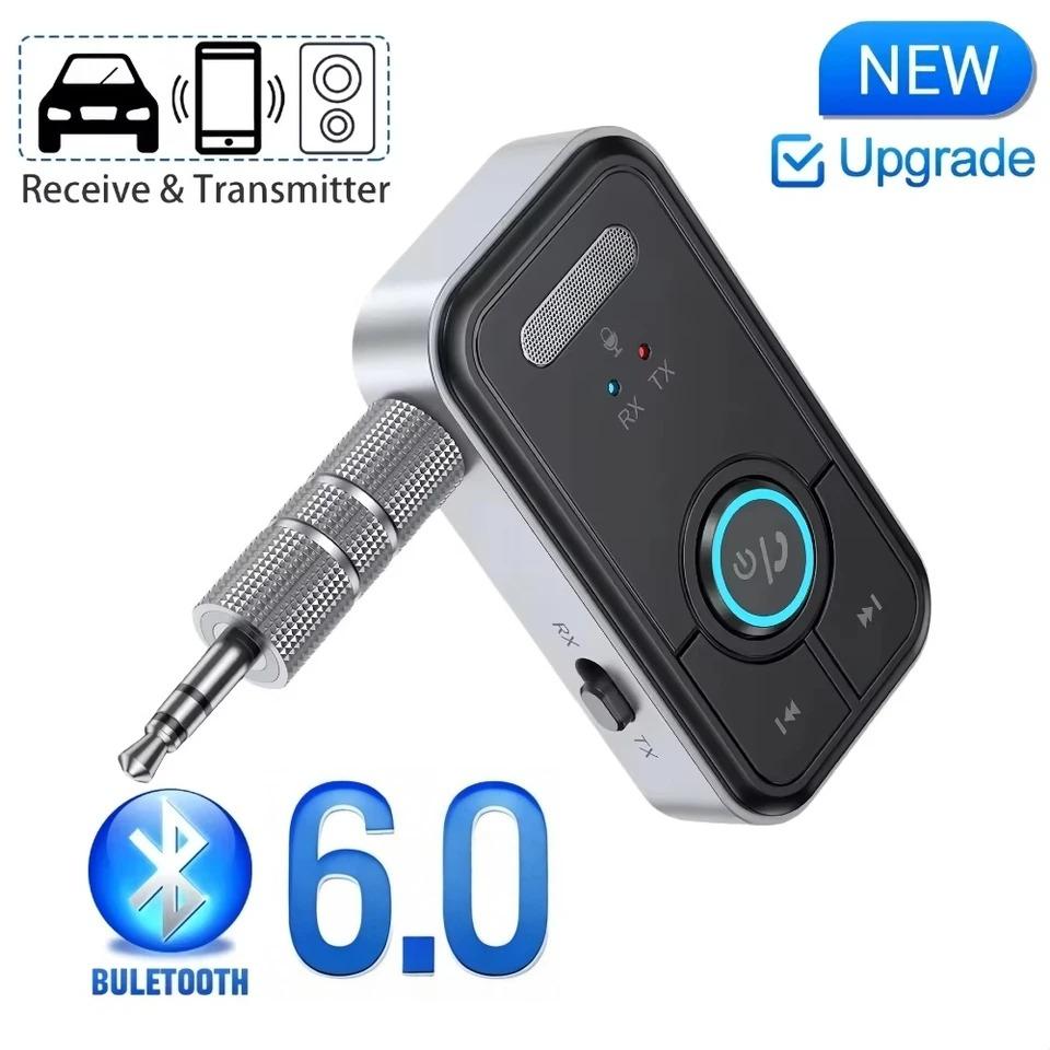 

Bluetooth 6.0 Adapter Wireless Audio Transmitter Receiver for Car Music Headphone Speaker AUX Audio Adapter with 3.5mm Jack