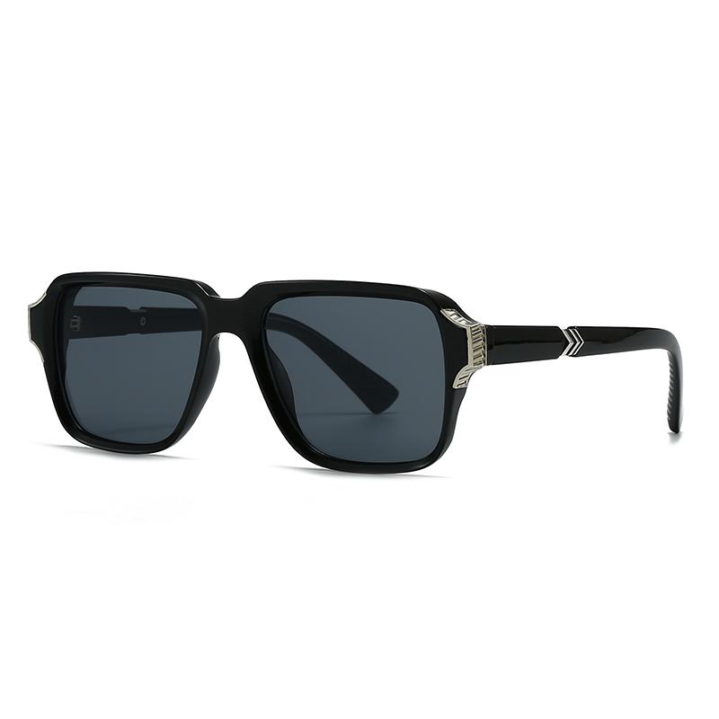 Popular Cross-Border Foreign Trade Men's Sunglasses with Studs European and American Street Style Instagram Influencer Model Square Sunglasses 36006