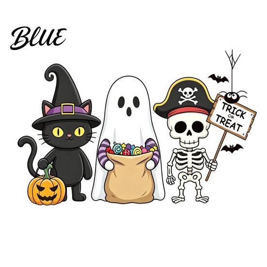 Halloween Window Cling Static Glass Sticker No Residue Reusable Clings Festive Sticker Decal with Dwarf Wizards Black Cats Ghosts Skeletons Pattern
