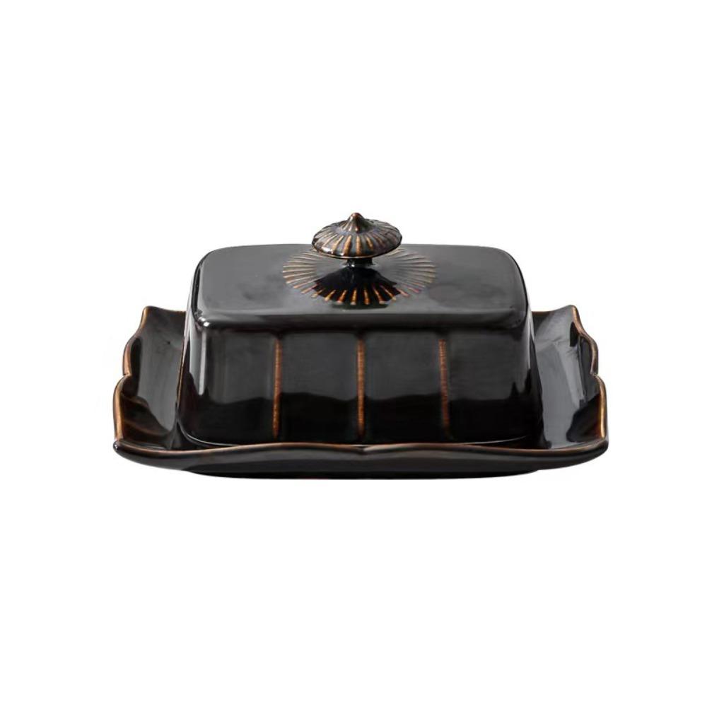 Exquisite Butter Tray Rectangular Cheese Fresh-keeping Box Baking Tools Butter Dish  Hotel