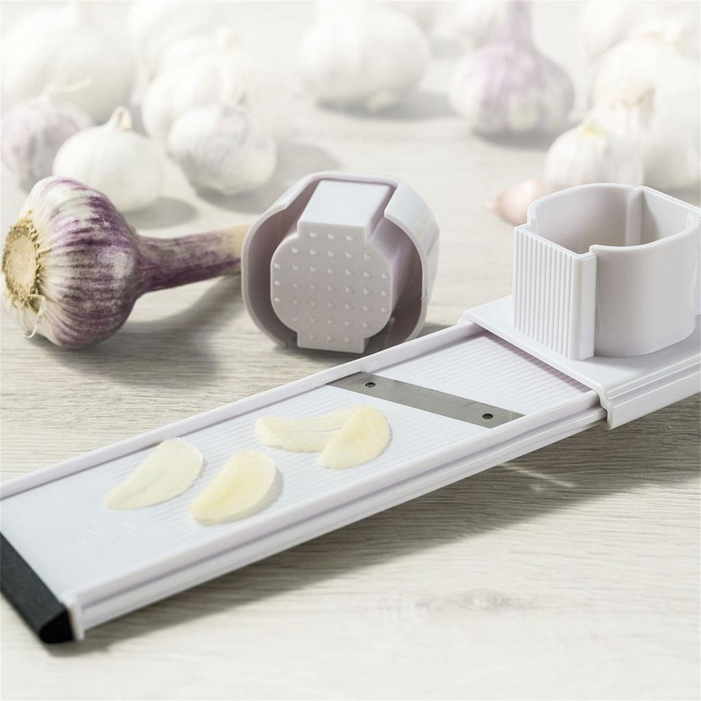 Multifunctional Manual Garlic Cutter Slicer Gingers Slicing Grinding Tool Double-Sided Vegetable Cutting Gadget