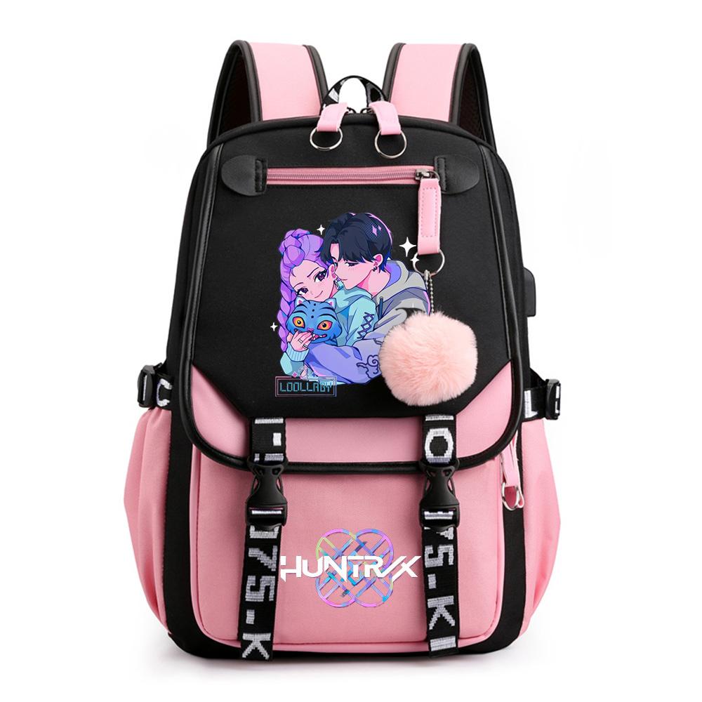 Anime Niedlicher Cartoon K-Pop Bedruckter Rucksack Schultasche für Teenager Schüler Mädchen Junge Bücherrucksack Große Kapazität Wasserdicht Reisetasche Kindergeschenk Rucksack
