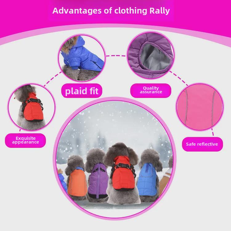 Giacca Imbottita per Cani con Zip - Cappotto Invernale in Pile d'Agnello per Animali Domestici