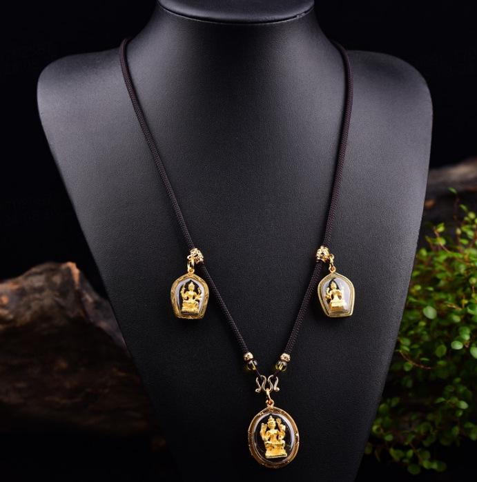 Adjustable Hand-Woven Thai Amulet Lanyard - Single, Double, or Multiple Hang Options