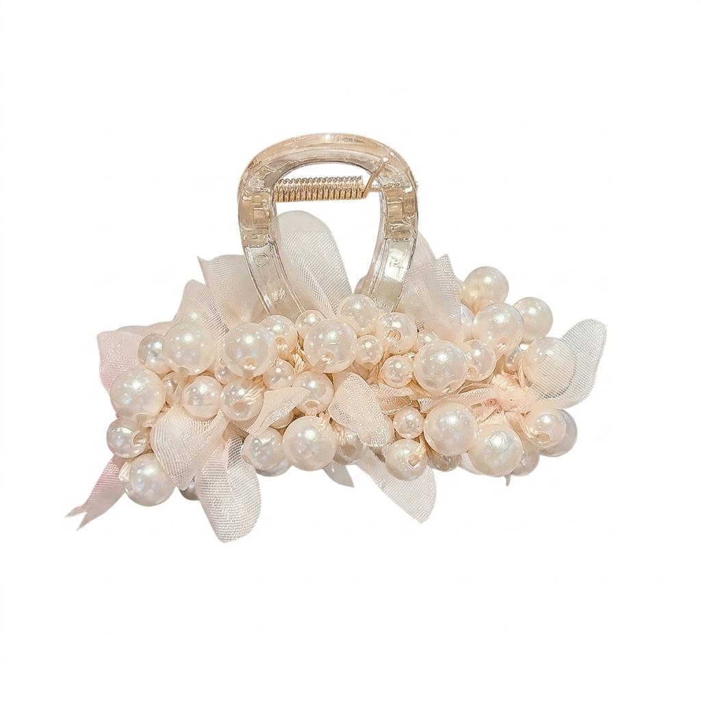 French Mesh Shark Clip for Women Half Up Hair Claw Elegant Occasion Hair Accessories