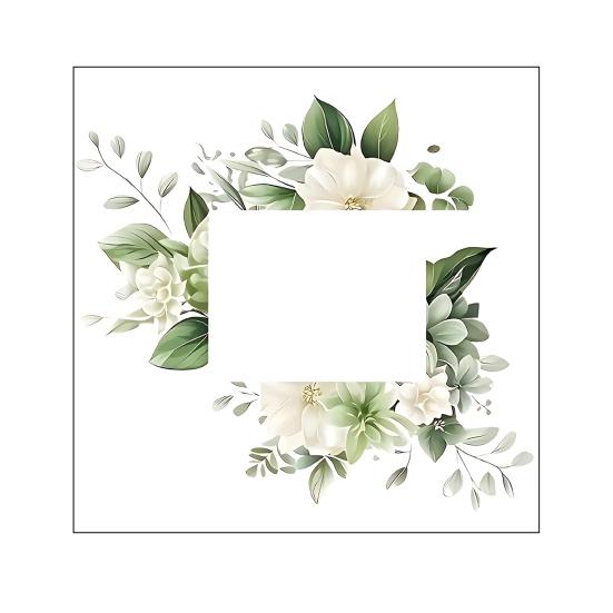 Removable Plants Flower Switch Sticker, Decorative Green Leaf Floral Bunny Light Socket Decal, DIY Art Murals for Kids Girls Bedroom Living Room
