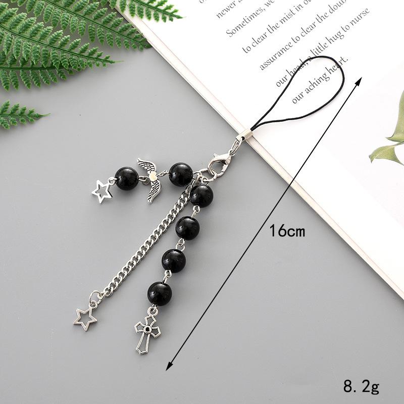 Love Beaded Pendant Phone Case Keychain Pendant