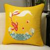 Chinese New Style Fu Character Pillow Case, Wedding Red Lucky Linen Cushion Cover for Sofa Bedroom Decor