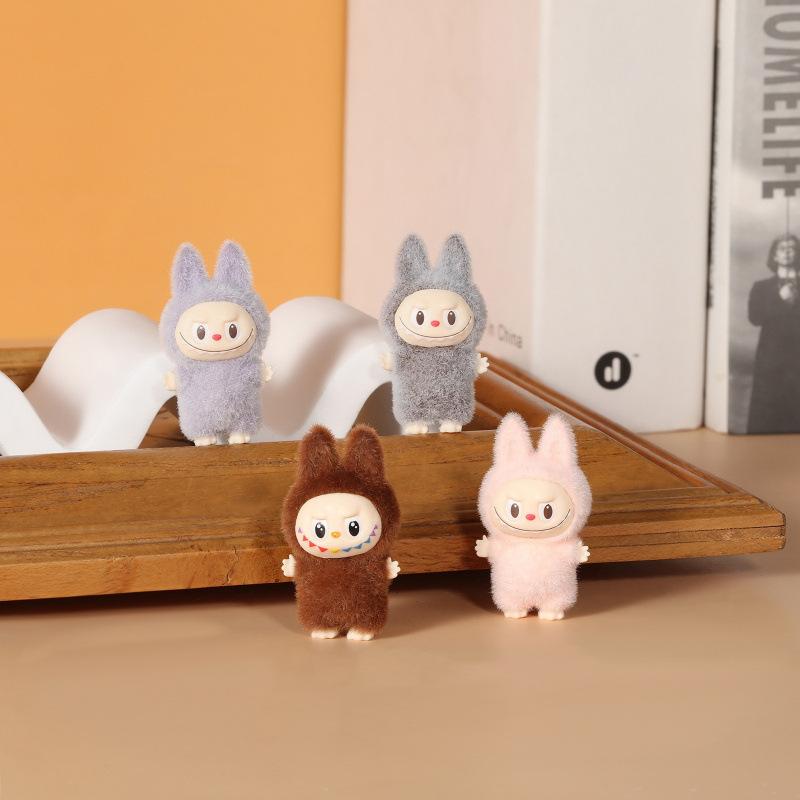 Große stehende Labubu-Figuren, DIY-Zubehör, Mini-Plüsch-Labubu-Puppen, niedliche Körner