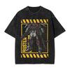 Anime Mobile Suit Gundam Harajuku Washed Vintage Vintage T-Shirt Cotton Men Streetwear Oversized Women Short Sleeve