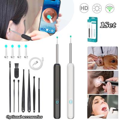 Wireless WiFi Ear Pick Otoscopio Fotocamera Periscopio Luminoso Cerume per la Pulizia dei Denti Ispezione Orale Assistenza Sanitaria Pulitore per le Orecchie