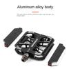 MEROCA Aluminum Alloy MTB Pedal 3 Bearings Rainbow Road Folding Bike Pedal with Colored Light and CR-Mo Spindle Light Warning