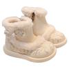 Girls' 2026 Winter Hanfu-Style Embroidered Cotton Snow Boots - Warm, Velvet-Lined for Spring Festival & New Year