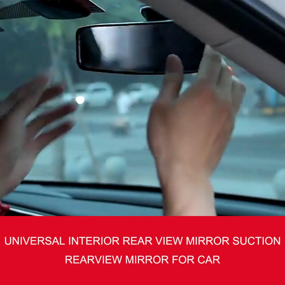 Interior Rear View Mirror Car Truck RearView Mirror 5.5 * 200cm Wide Angle HD Anti-Flying Shatter-Proof with Strong Suction Cup for Safe Dr