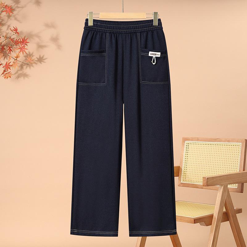 Women's High-Waisted Wide-Leg Pants - Slimming, Casual, Straight-Leg for Spring & Autumn