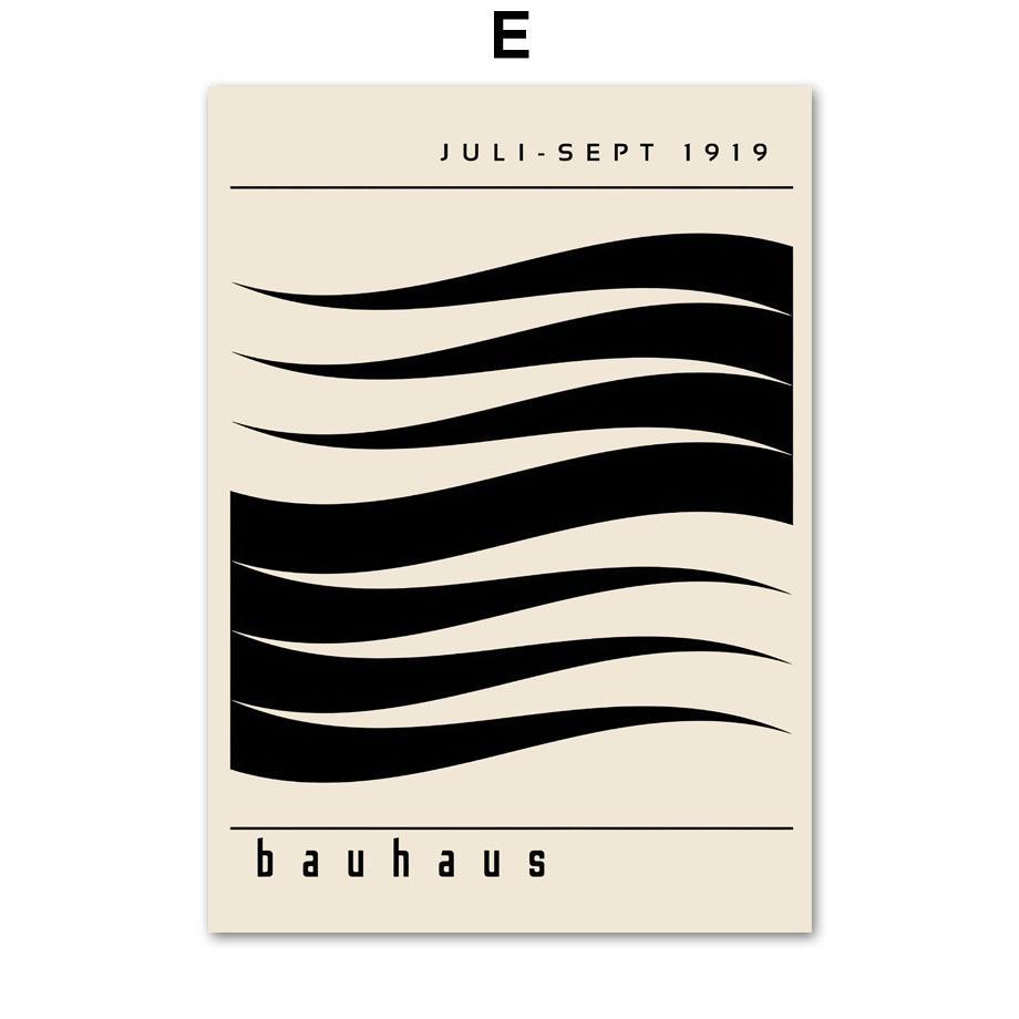 Abstract Striped Girl Bauhaus Geometric Wall Art Posters Prints Picture Vintage Line Canvas Paintings For Modern Room Home Decor