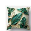 Green & Gold Leafy Elegance PillowcasesLiving Room Sofa Cushion Cover, Soft and Comfortable, Bedroom Room Decoration