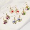 Elegant Flower In Resin Earrings Transparent Epoxy Resin Flower Earrings Wholesale Handmaking Floral Jewelry Custom Accessories