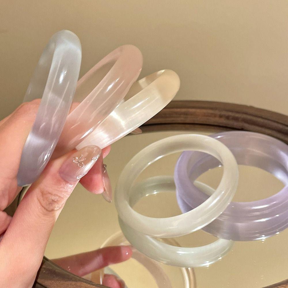 Geometric Circular Bracelet Round Opal Bracelet Simple Chinese Style Bangle Spring Summer