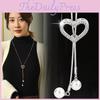 Stunning Heart Design Tassel Sweater Chain Necklace For Women High Quality Fashion