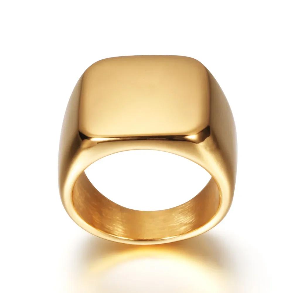 Classic Black Blue Gold Color Big Stainless Steel Men Rings Fashion Jewelry Size  5 6 7 8 9 10 11 12 13
