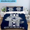Cowboys Team Logo 3PCS Bedding Set 2D Printing (Includes 1 Duvet Cover + 2 Pillowcases Coreless), Bedroom decor,Fan Gift