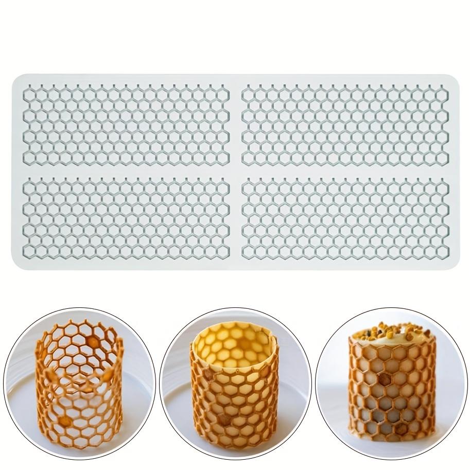 Potravinářské silikonové podložky ve tvaru včelí plástve pro cukrové dekorace, krajková podložka na dorty, nástroje na zdobení dezertů s čokoládovými kousky, formičky na fondánové dorty